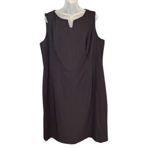 NWT Worthington Black Sleeveless Mini Shift Dress Women’s Plus Size 20W Office